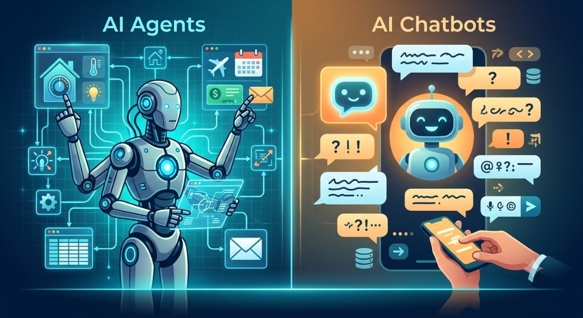 AI Agents vs AI Chatbots